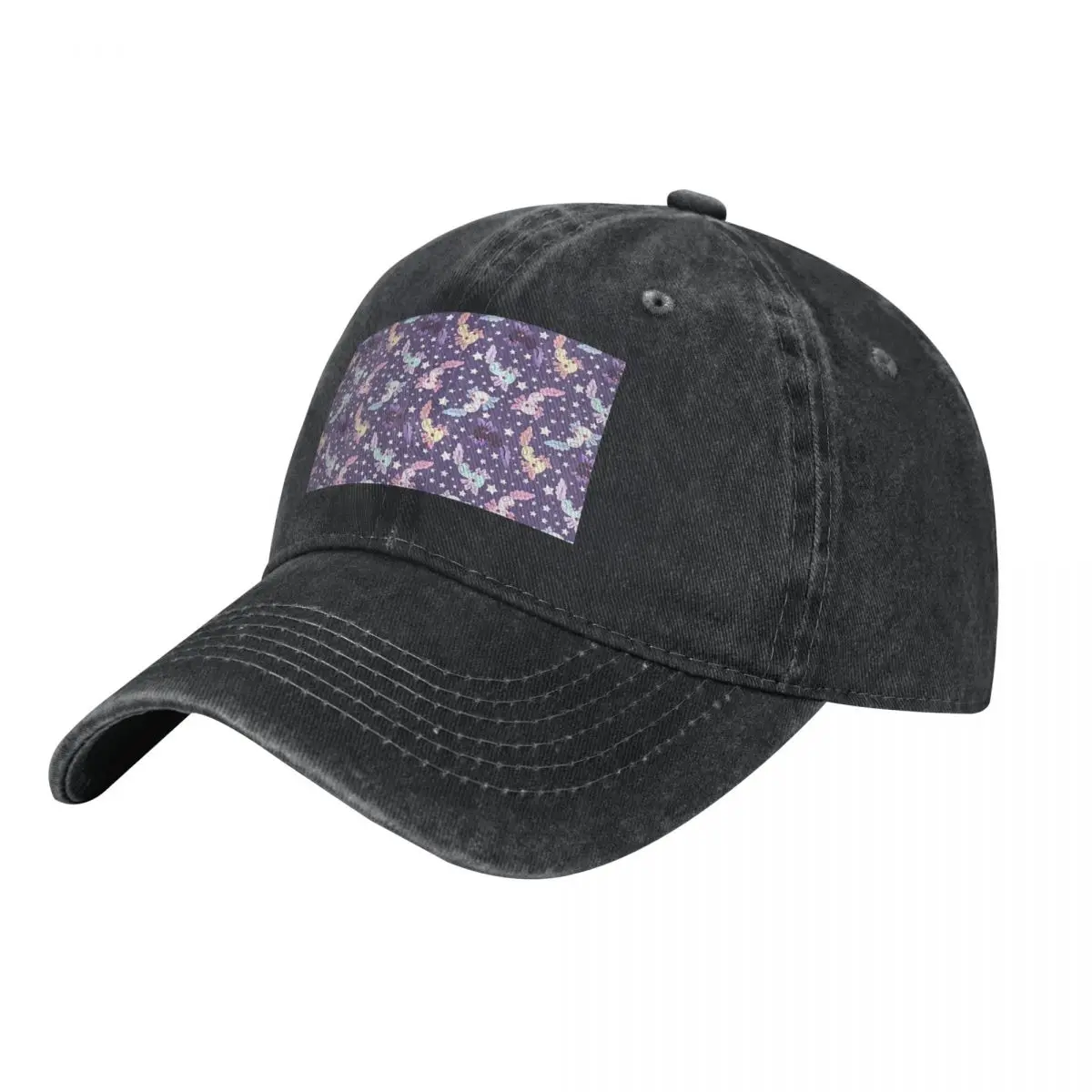 Kawaii Axolotl Pattern Lilac Baseball Caps Snapback Denim Fabric Hats Outdoor Adjustable Casquette Sports Baseball Cowboy Hat