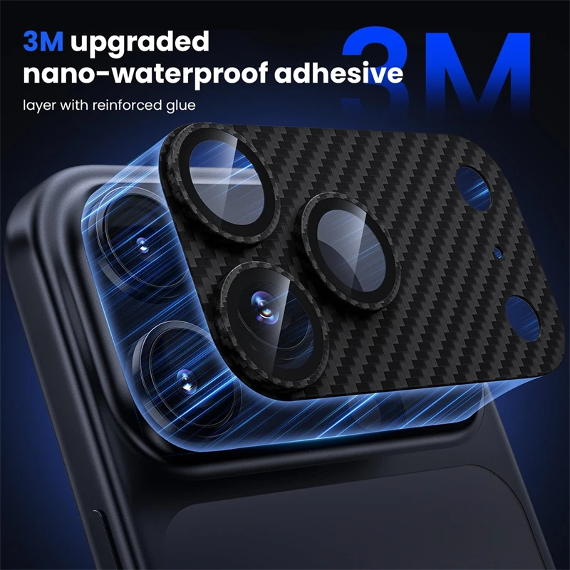 ألياف الكربون معدن زجاج عدسة الكاميرا حامي آيفون الهواء 17 ماكس زائد 17 برو 17 الهواء IPhone17 i17 آيفون غطاء للعدسات الملحقات #5