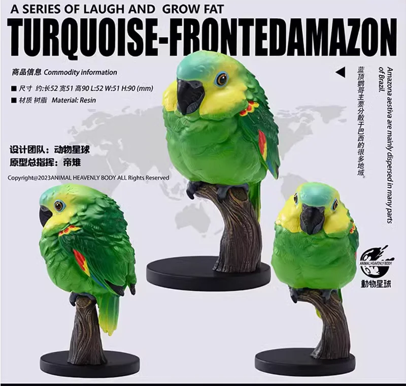 Animal Planet A Series of LAUGH AND GROW FAT Bird Parrot Hidden Limited Edition Animal Trend Play Figure Model Toys