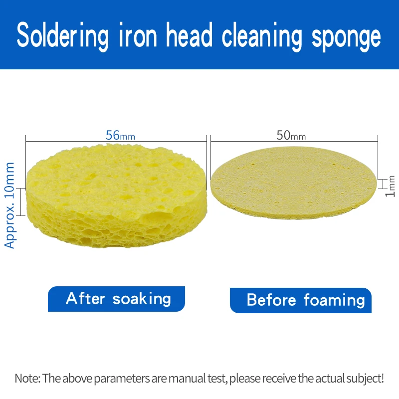 High quality High Temperature Resistant Sponge Electric Iron Tip Cleaning Sponge circle/square