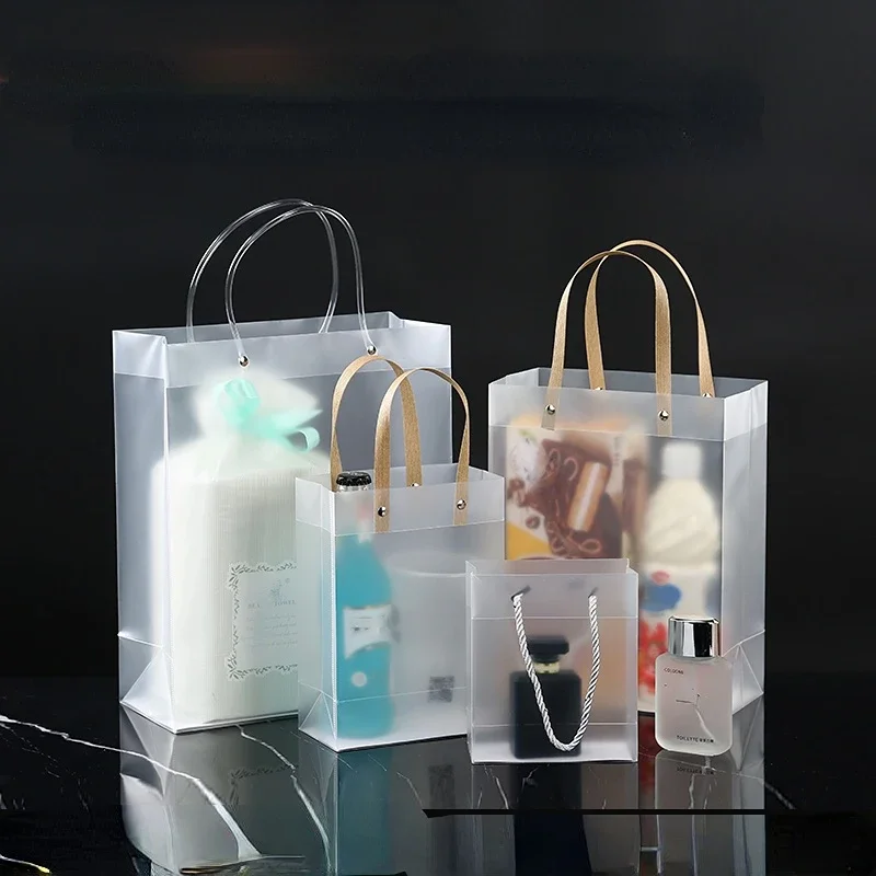 Translucent Gift Bags For Wedding Birthday Party Christening Candy Drinks Souvenir For Guests Gifts Packaging Bag Handbag