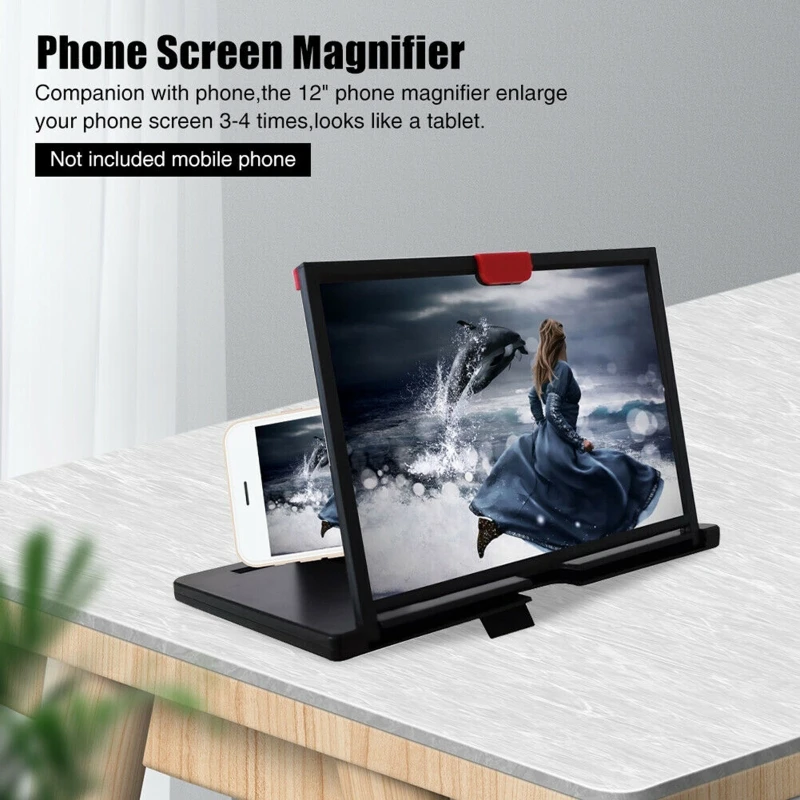 3D Screen Amplifier Folding Mobile Phone Magnifying Glass for HD Stand Video Amplifier Bracket Enlarge Stand Eyes for Pr