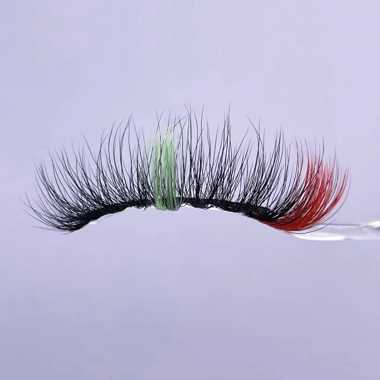 Colored Lashes 20mm 5D Thick Mink Lash Bulk Wholesale Color False Eyelashes 3D Dramatic Makeup Faux Mink Eyelash Mix Color