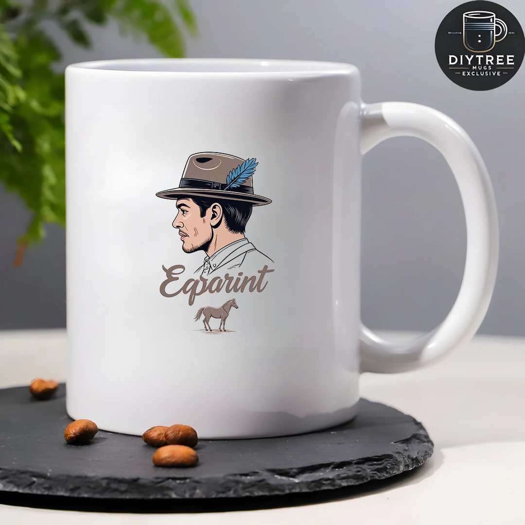 Чашка 11 унций + ретро-кепка для мужчин, рукописный эспарант + декор с рисунком лошади, рождественский подарок, домашний офис, чашка для холодных и горячих напитков