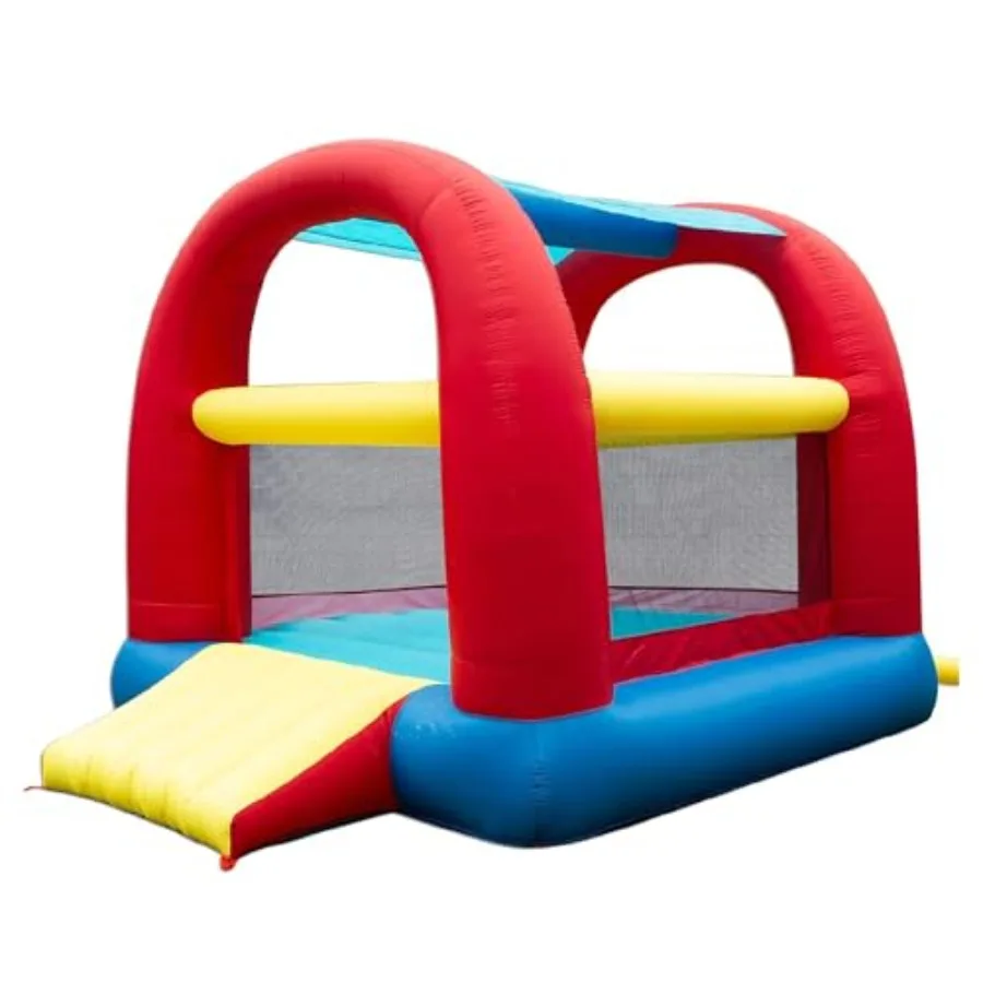 

Bounce N Slide Cool Canopy Inflatable Indoor Outdoor Bounce House with Slide and Blower