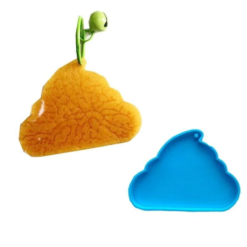 Shiny Glossy Poop Keychain Silicone Epoxy Resin Mold DIY Pendant Jewelry Tools for Holiday Gift DIY Crafts