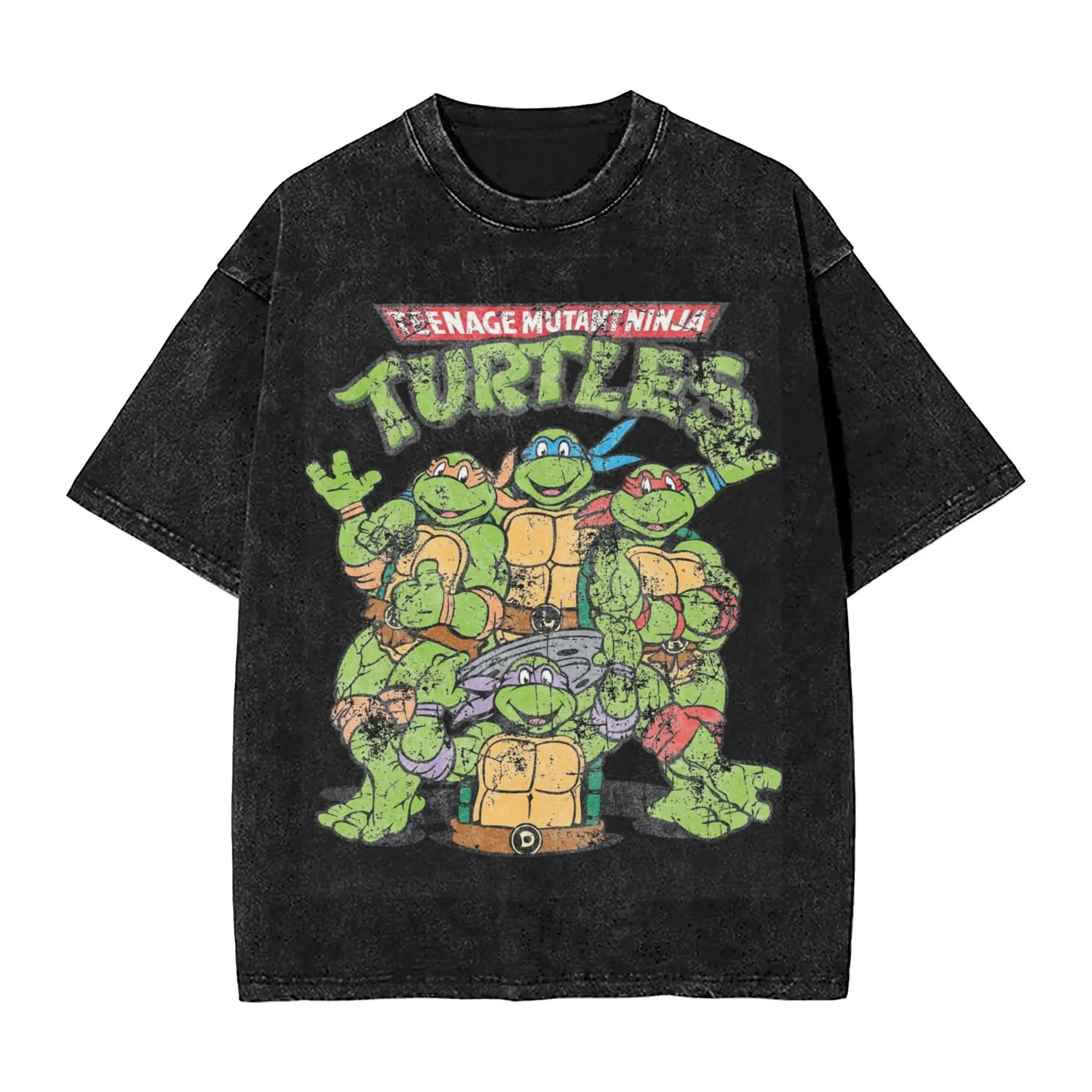 Women Men Teenage Turtles Dude Retro 90s Comic  T Shirt Graphic Printed Washed Cotton  Harajuku Streetwear T-Shirts