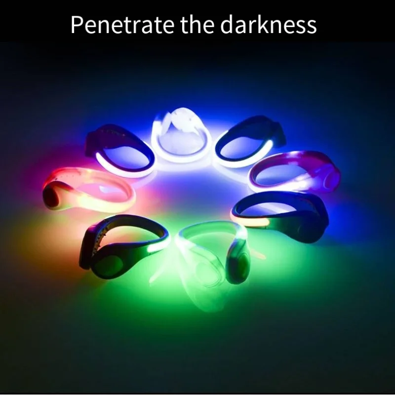 Outdoor Running Light LED Luminous Shoe Clip Light Night Safety Warning Bright Flash Light Sport Bicycle Bike Shoe ClipLight