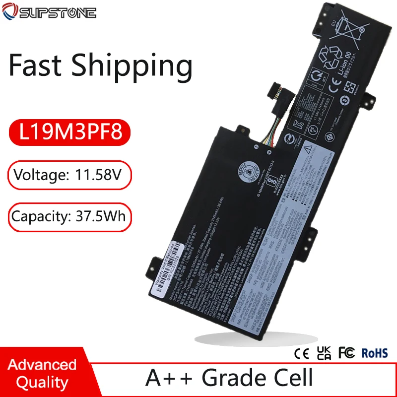 Imagem -01 - Bateria do Portátil para Lenovo Ideapad Flex 11ada0582g4 11igl0592b2 5b10x02593 5b10x02604 Sb10x02592 L19m3pf8 L19c3pf8