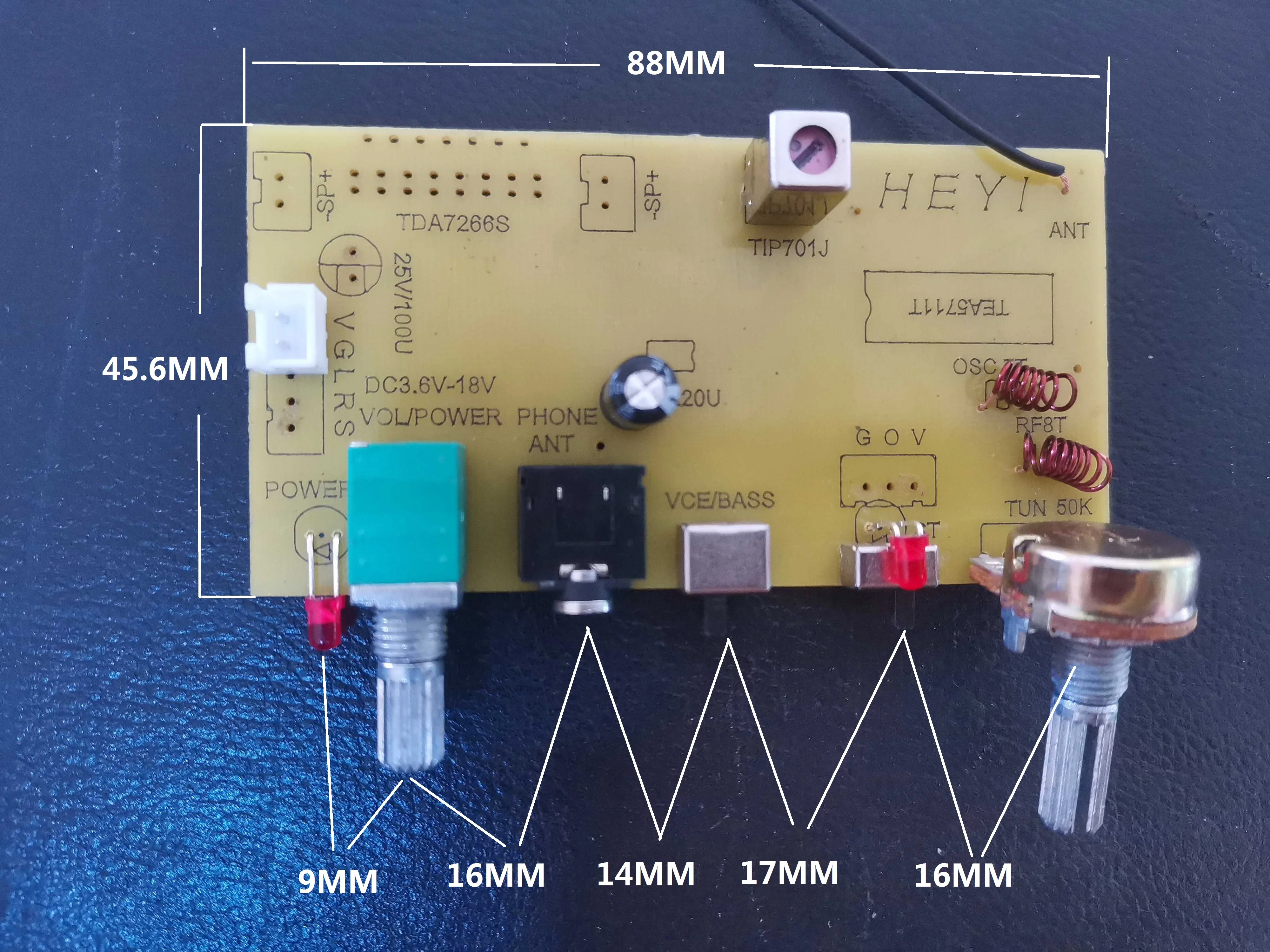 TEA5711 Radio Board High Sensitivity FM Stereo