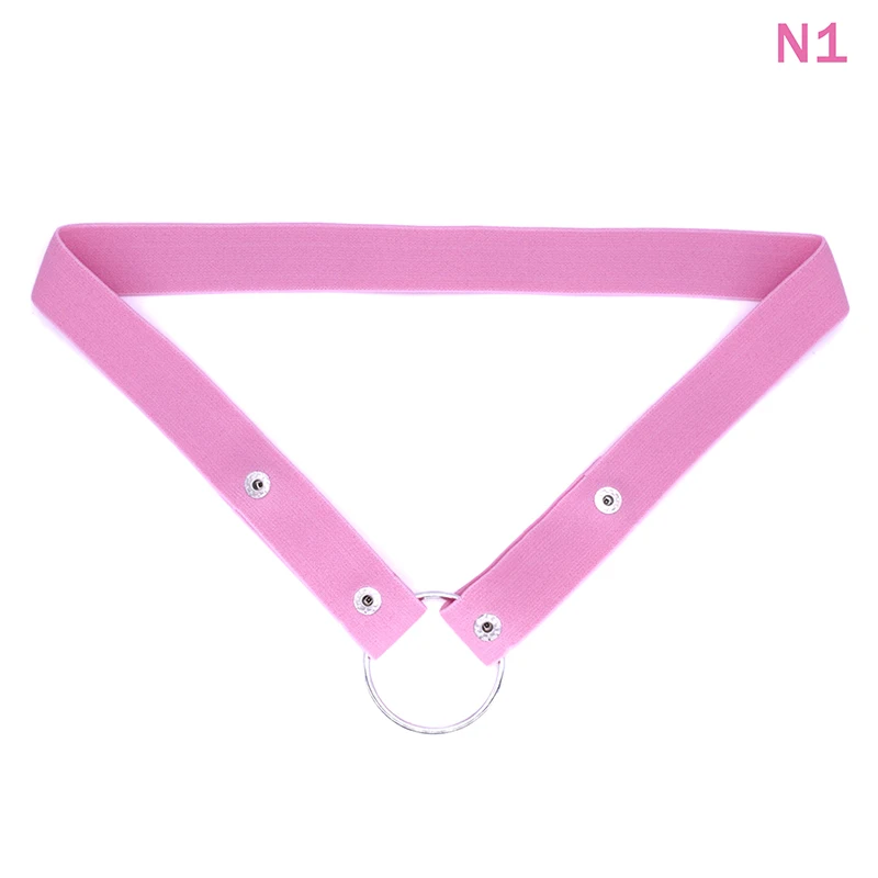 [Y]Pink Male Penis Ring Chastity Cage Auxiliary Belt Anti-off Device Elastic Belt Adjustable Underwear Rope Scrotum Ring Sex Toy view 6