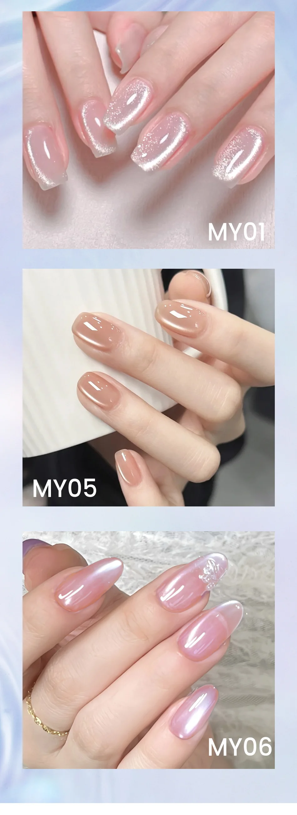 BORN PRETTY 10 ml Water Light Cat Magnetic Gel Ultra Shine Glitter Semi Permanent Soak Off UV Gel Nail Art Lack Maniküre – Detail 4