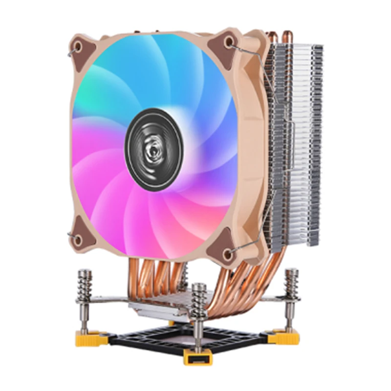 

CPU Cooler 120mm 6 Heat Pipe Processor Cooling Fan 3Pin/4Pin Universal Installation LGA 775 115X Series 1200 1700 1356 1366, Etc