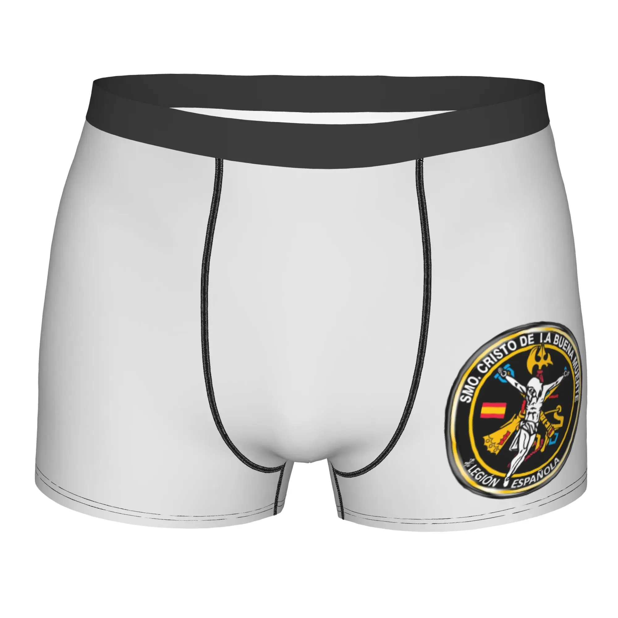 Custom Spanish Legion Underwear Men Stretch Saint Christ of the Good Death Boxer Briefs Shorts Panties Soft Underpants For Homme