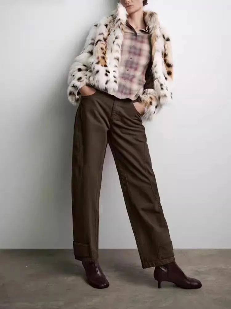 Jaet – manteau Long à col haut pour femme, effet fourrure artificielle, coupe ample, avec pompon, nouvelle collection hiver