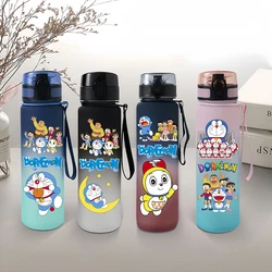 650ml large capacity Doraemon sports water bottle outdoor direct drinking hot water cup jingle cat frosted office cup