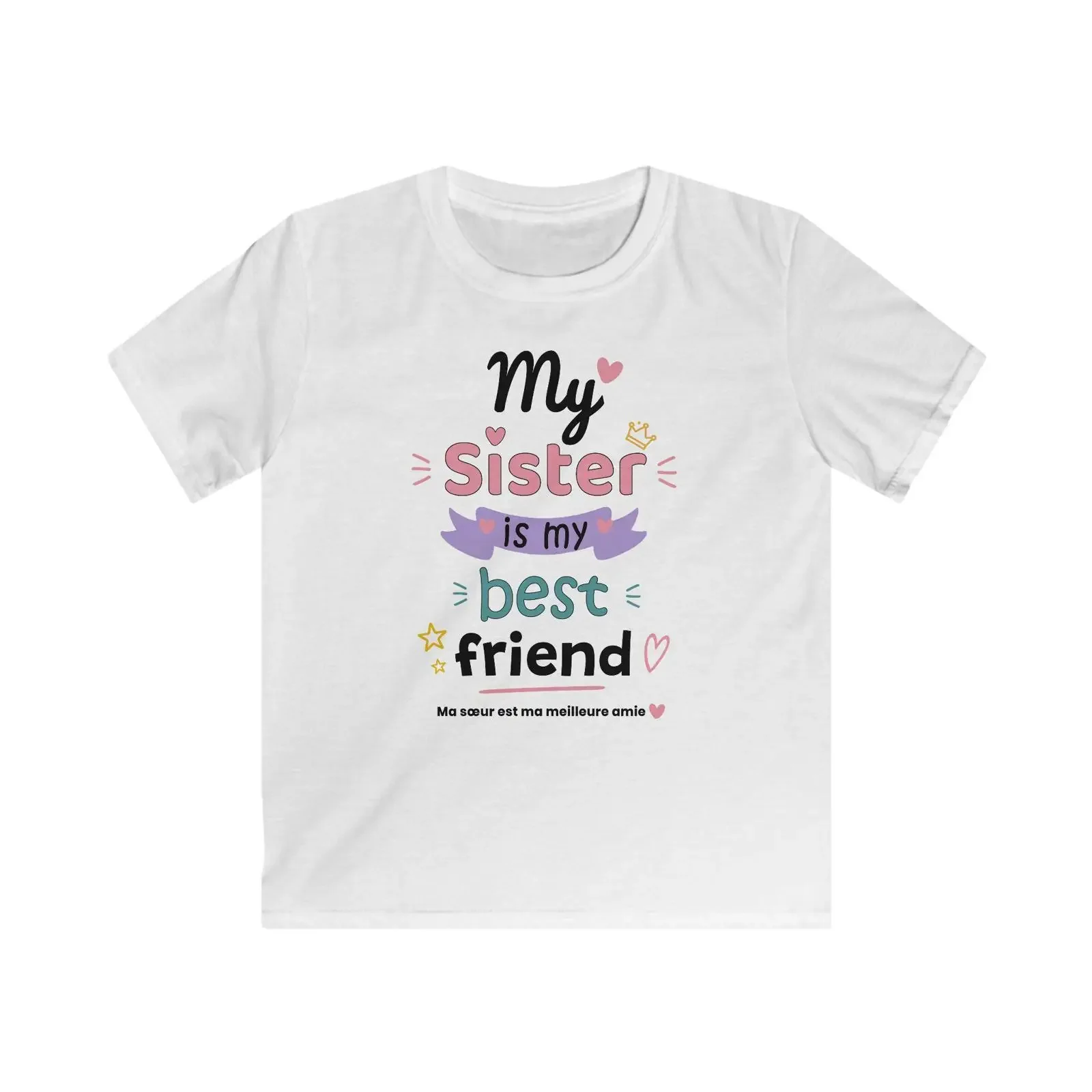 Toddler Kids My Sister Is Best Friend Cute T Shirt Casual Soft  French Quote Sibling  vintage Washed Stretched Versatile homme