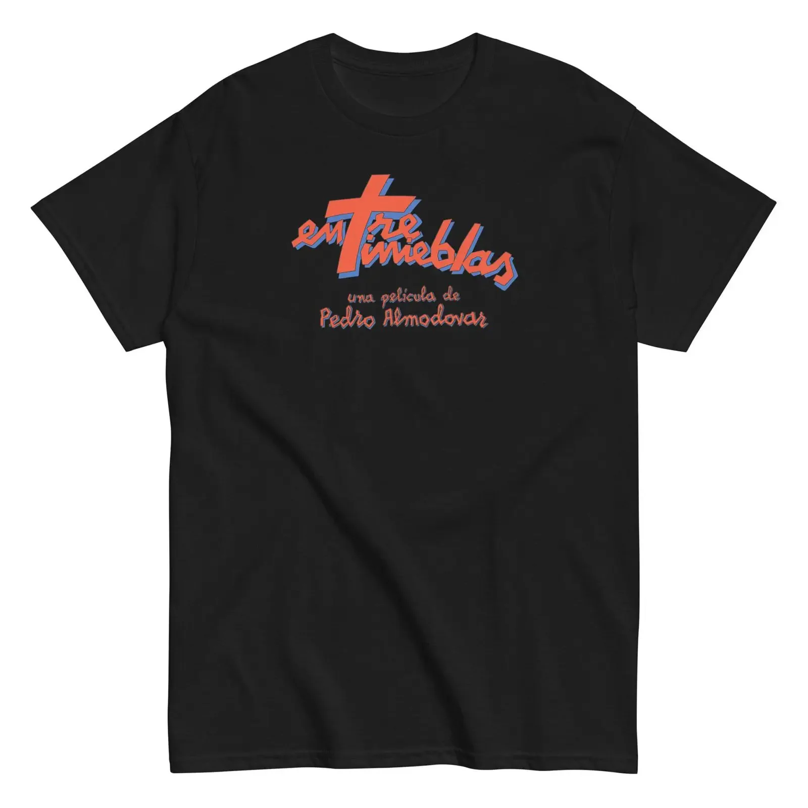 Camiseta Entre Tinieblas vintage lavada, ropa de diseñador con estilo, unisex, versátil, informal, streetwear, gráfica, cómoda