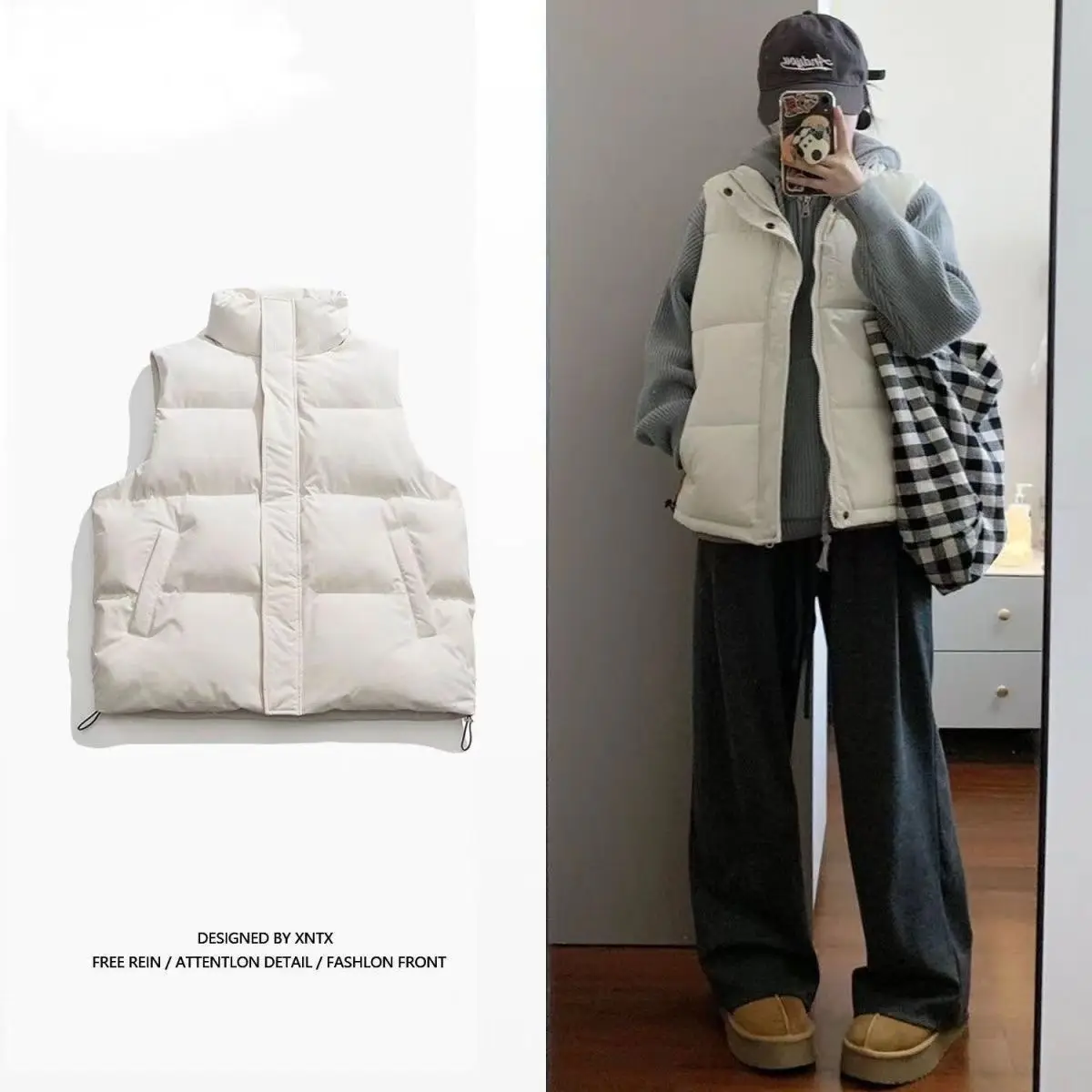 

Thiened American Sle, зимний хлопковый жилет ex, теплая верхняя одежда, корейское свободное хлопковое пальто в стиле ретро, модное молодежное пальто