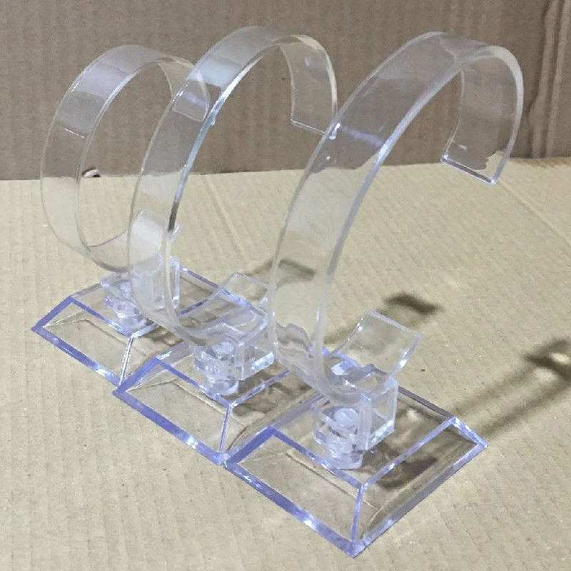 1-10pcs Wholesale Transparent Watch Display Rack C-ring Transparent Bracket Counter Display Rack Watch Bracelet Display Props - view 4