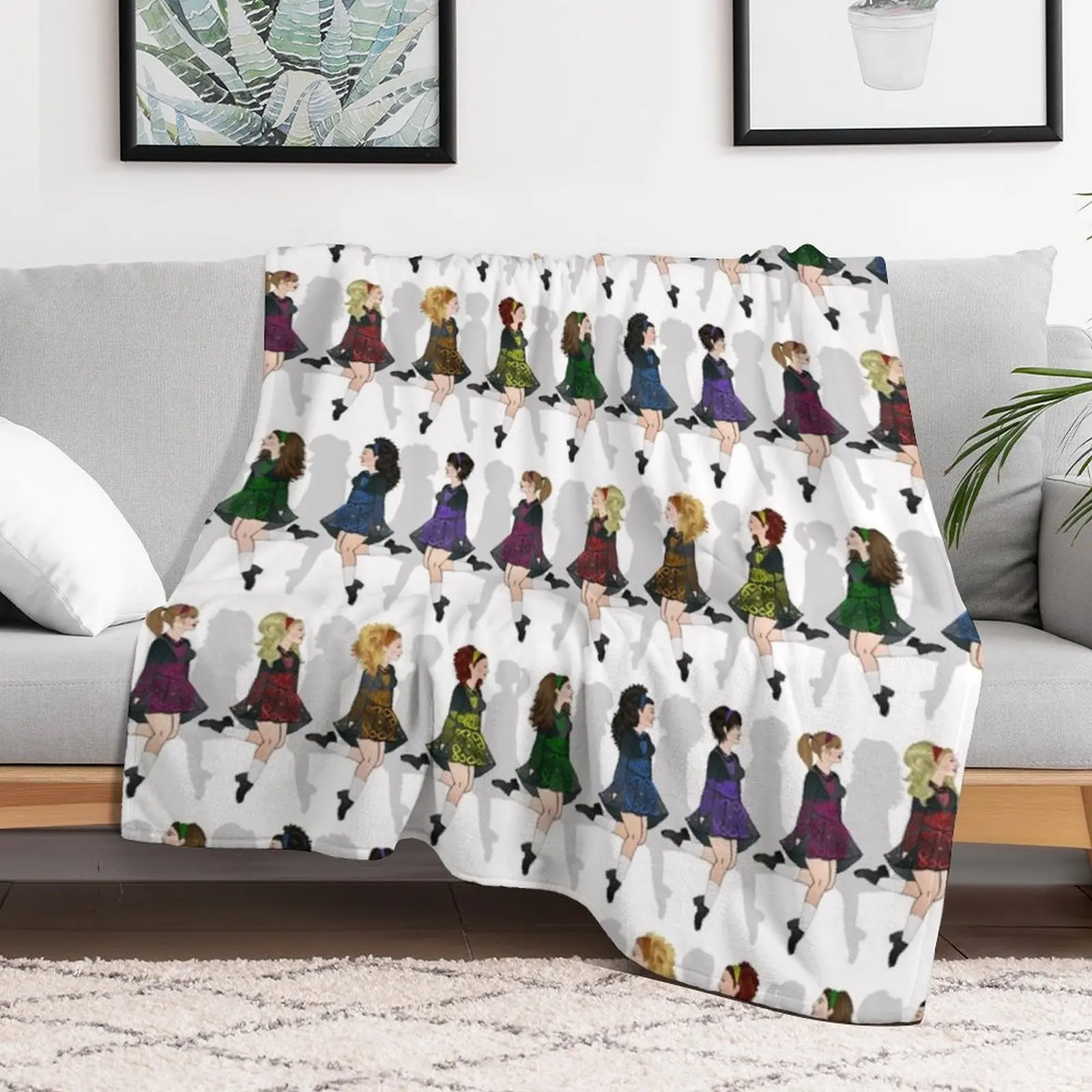 Irish Dance Rainbow Throw Blanket Designers Vintage cosplay anime Moving Large Weighted Blankets - view 5