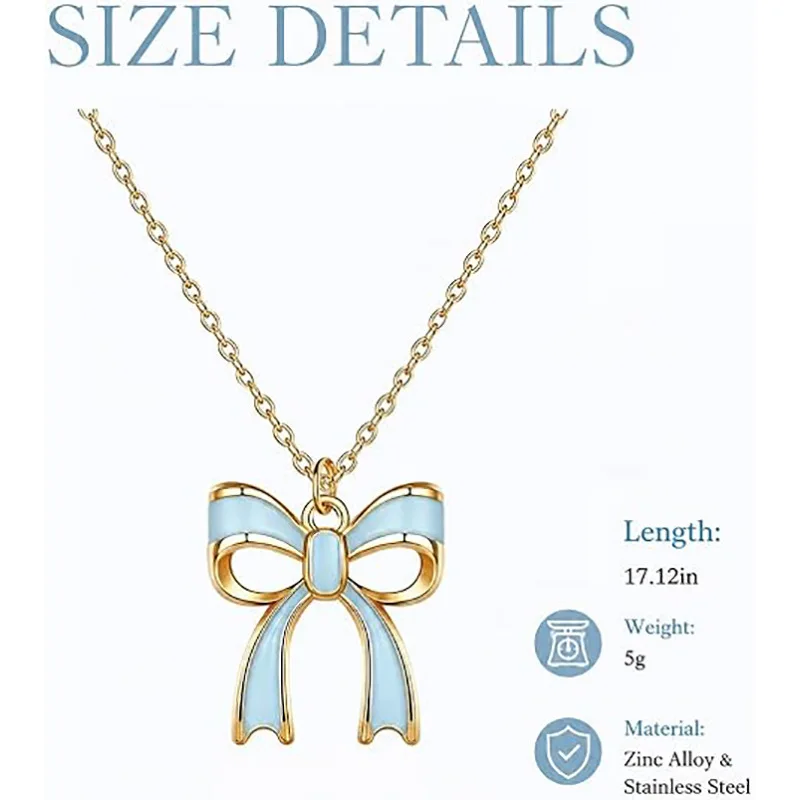 Versatile Color Retaining Stainless Steel Necklace Alloy Drip Powder Butterfly Pendant Necklace