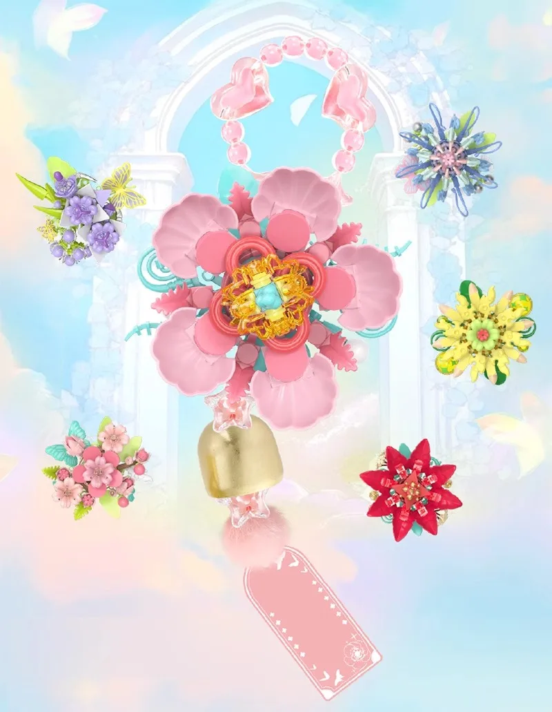 

Набор для сборки цветочных подвесок-колокольчиков в стиле каваи: креативный DIY-набор, коллекция моделей, декор для комнаты, праздничные подарки для женщин