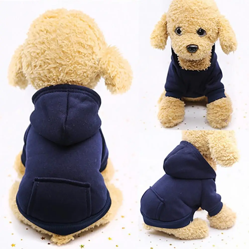 Puppy Pet Hooded Sweatshirt Autumn Winter Two-legged Pocket Cat Dog Clothes