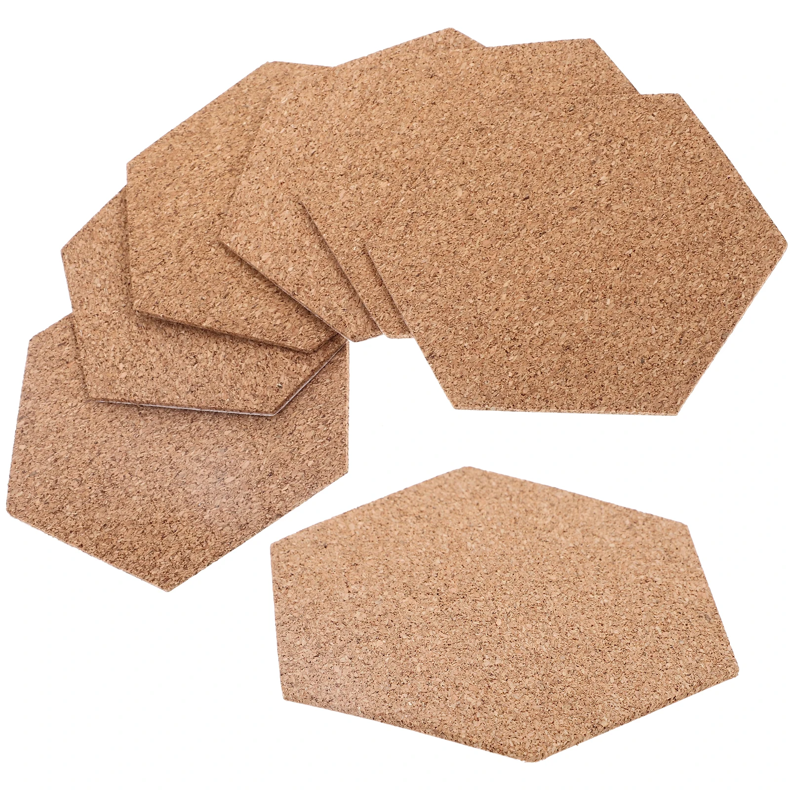 10 لوحات الفلين السداسية 7.5x0.39 بوصة حافة مستديرة الحصير الناعمة المطبخ لوح تسخين كأس منصات ارتفاع درجة الحرارة وعاء مقاومة للحرارة لوح الحرف #4