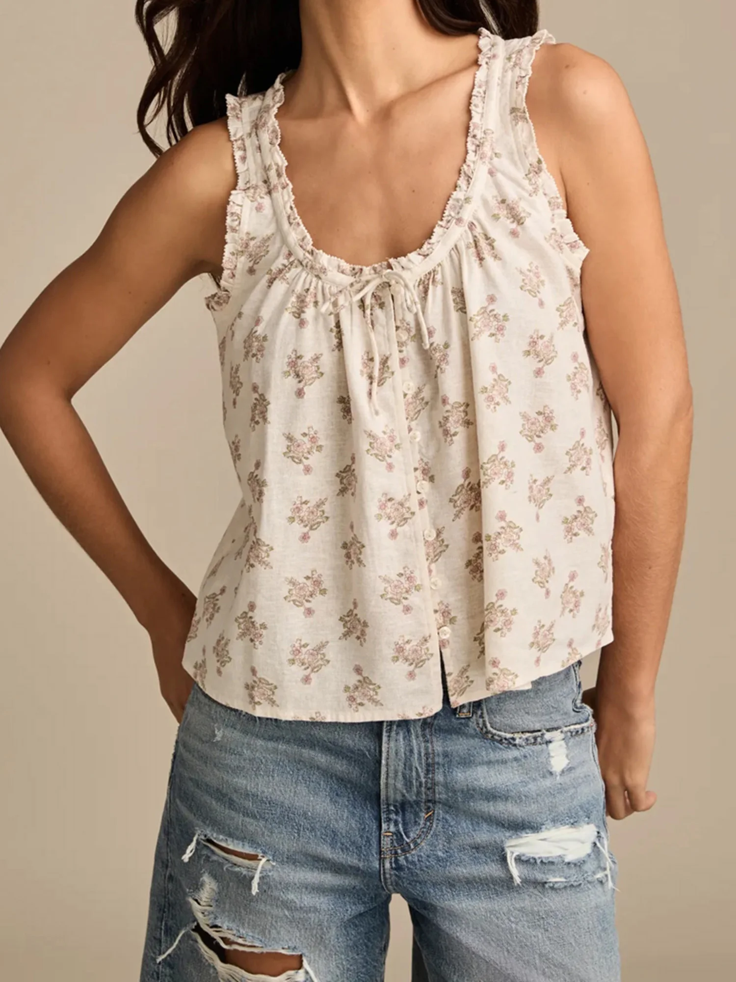 Chemisier imprimé Floral pour femmes, Style Boho, épaules dénudées, manches à volants, coupe ample, haut d'été décontracté