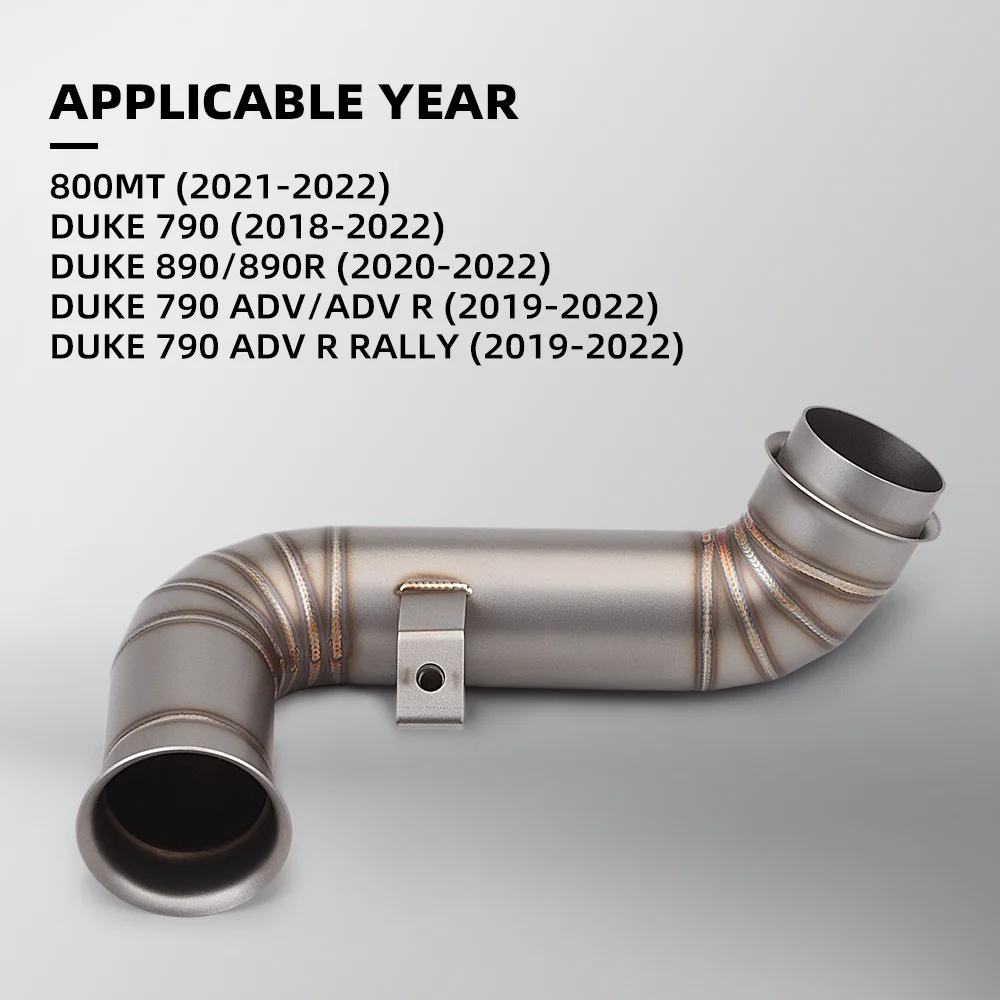 Motorcycle Central Exhaust Connection Escape Pipe Motorcycle Muffler For DUKE 790 890 Adventure R Rally KTM790 KTM890 2018-2022