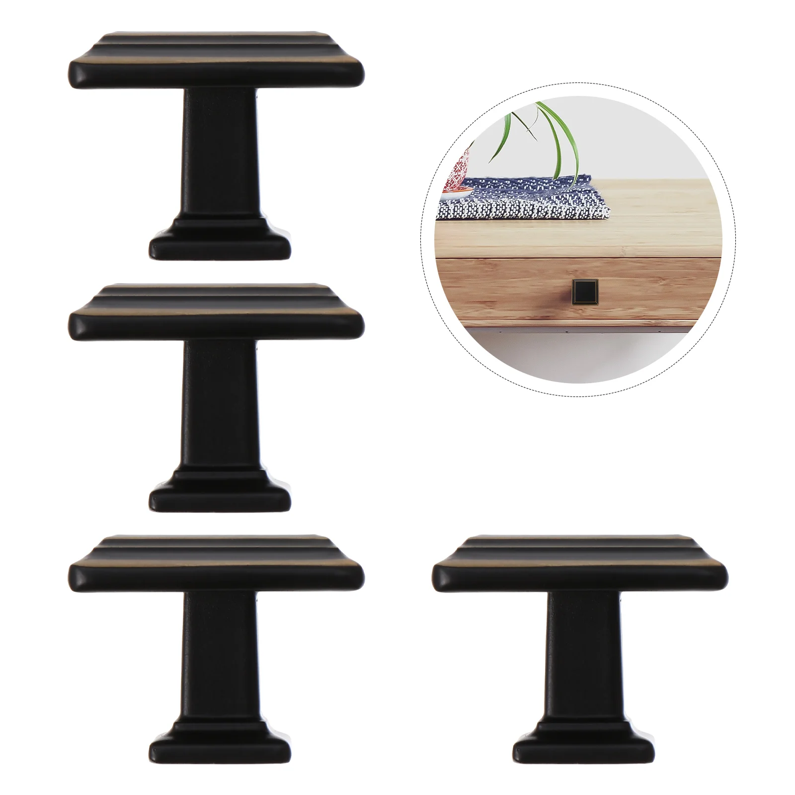 

4 Pcs Zinc Alloy Cabinet Door Knobs Simple Practical Handles for Drawer Shoe Living Room Furniture Modern Hardware Gift