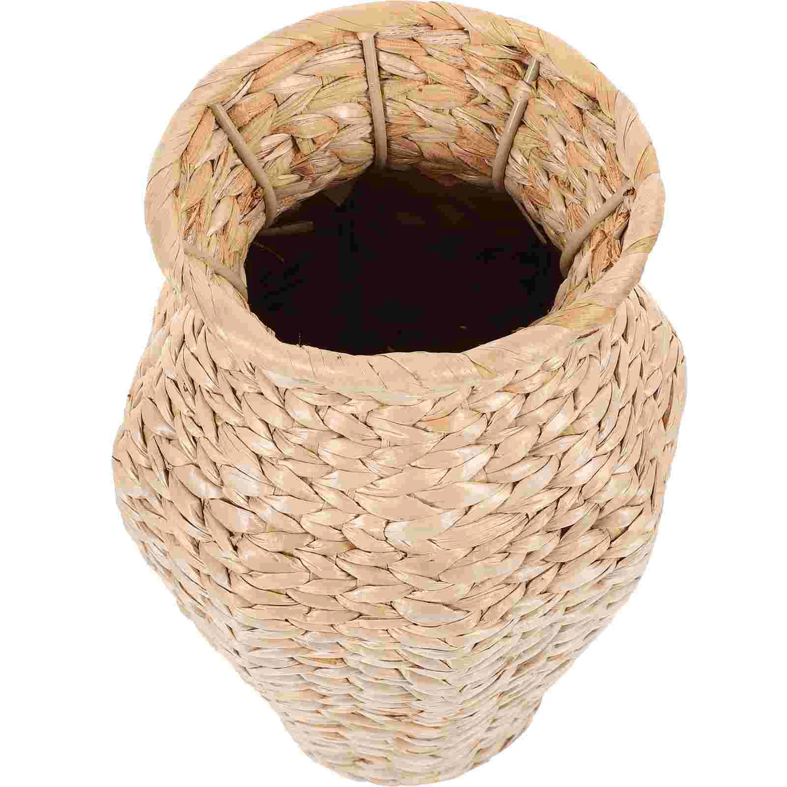 Extra Large Wicker Basket Rush Vase Woven Flower Holder Flowerpot Dried Floral Straw