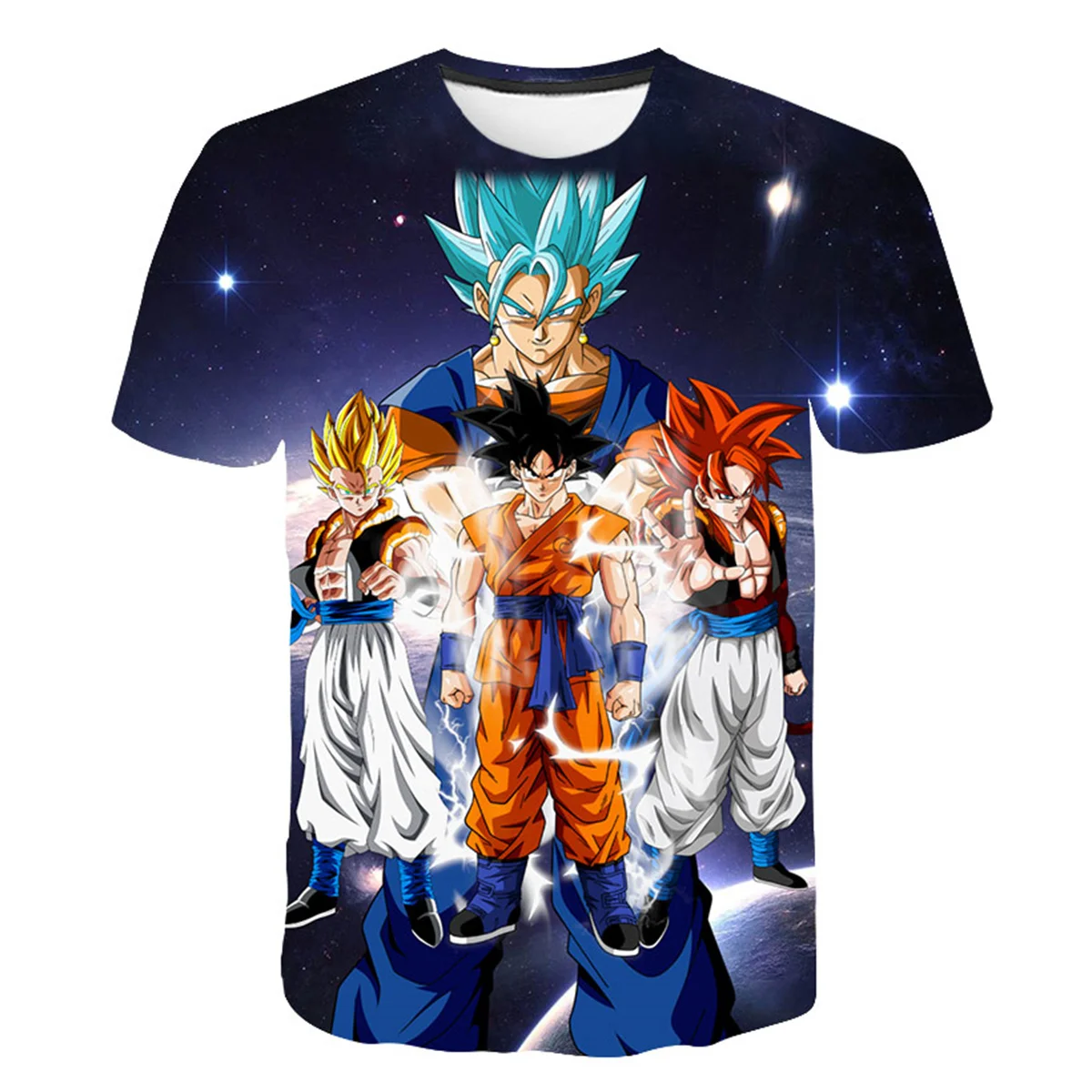 

Men's Children's Clothing Summer Cool 3D Printed Dragon Ball T-shirt Boys Girls Hip Hop T-shirt Children's Tops 4-14 Years Old