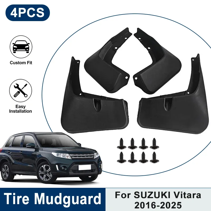 

4PCS Car Mud Flaps For SUZUKI Vitara 2016-2025 Waterproof Anti-Splash Mudguards Fender Trim Auto Exterior Accessories