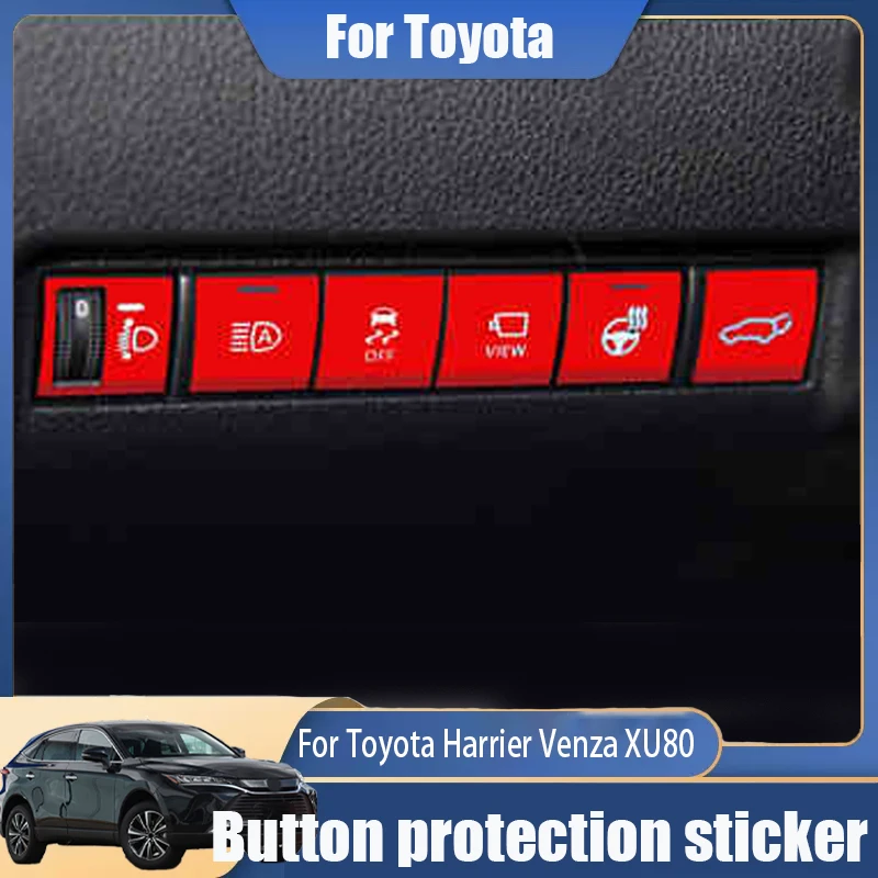 

For Toyota Harrier Venza XU80 2021 2022 2024 Headlight adjustment button protection sticker decorative frame Interior