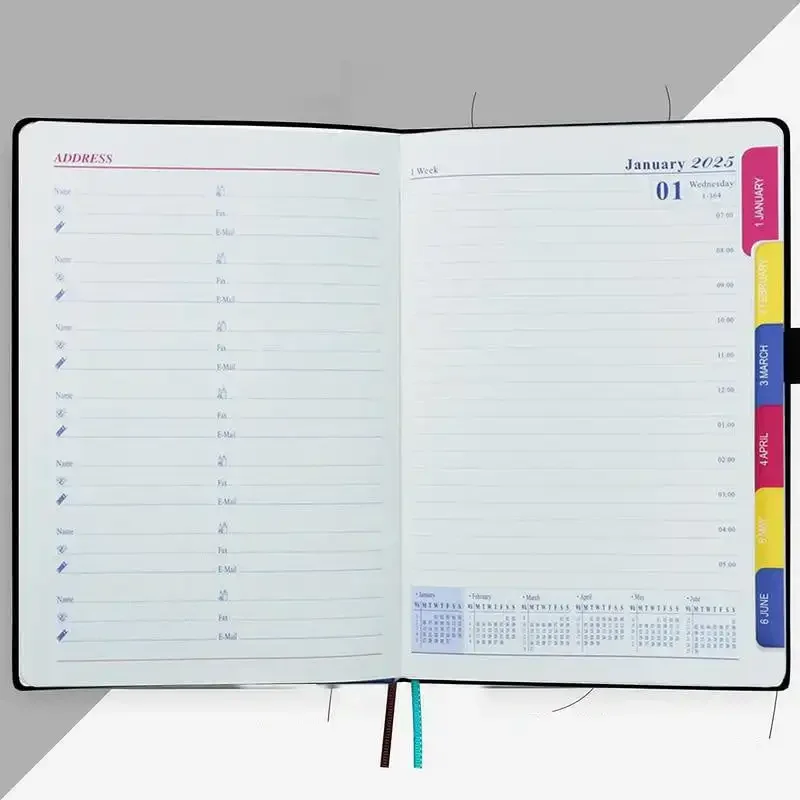 2025 One Day One Page Daily Planner – Your Ultimate Gift 2025 Programme in English 365 Day Planner Time Efficiency Manual