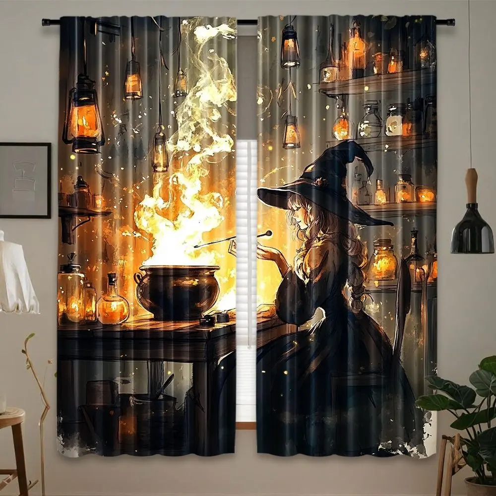 

Шторы с принтом «Волшебное зелье» для спальни и гостиной, светонепроницаемые, термоизоляционные, для уединения и создания загадочного домашнего декора