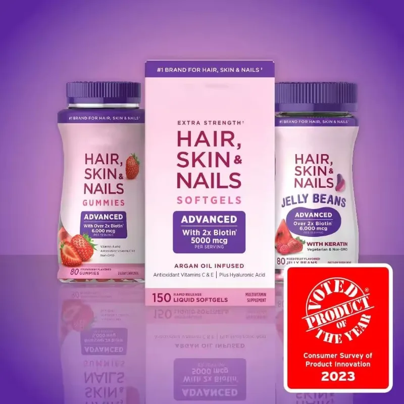 80 unidades de gomas para el cuidado del cabello, gomas suaves nutritivas diarias para fortalecer y dar forma al cabello