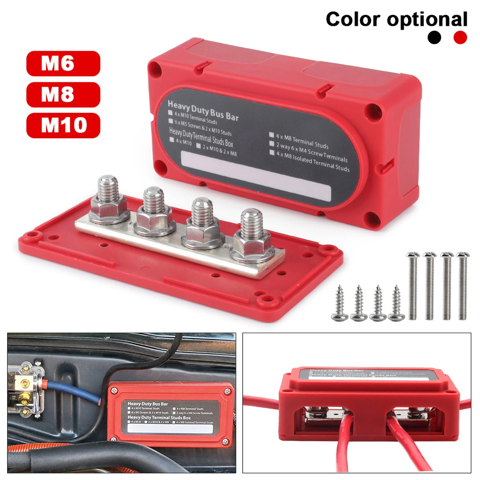 for Truck for Car for Boat niversal 12/48V 300A Heavy Duty Power Distribution Block Module Design Marine Bus Bar