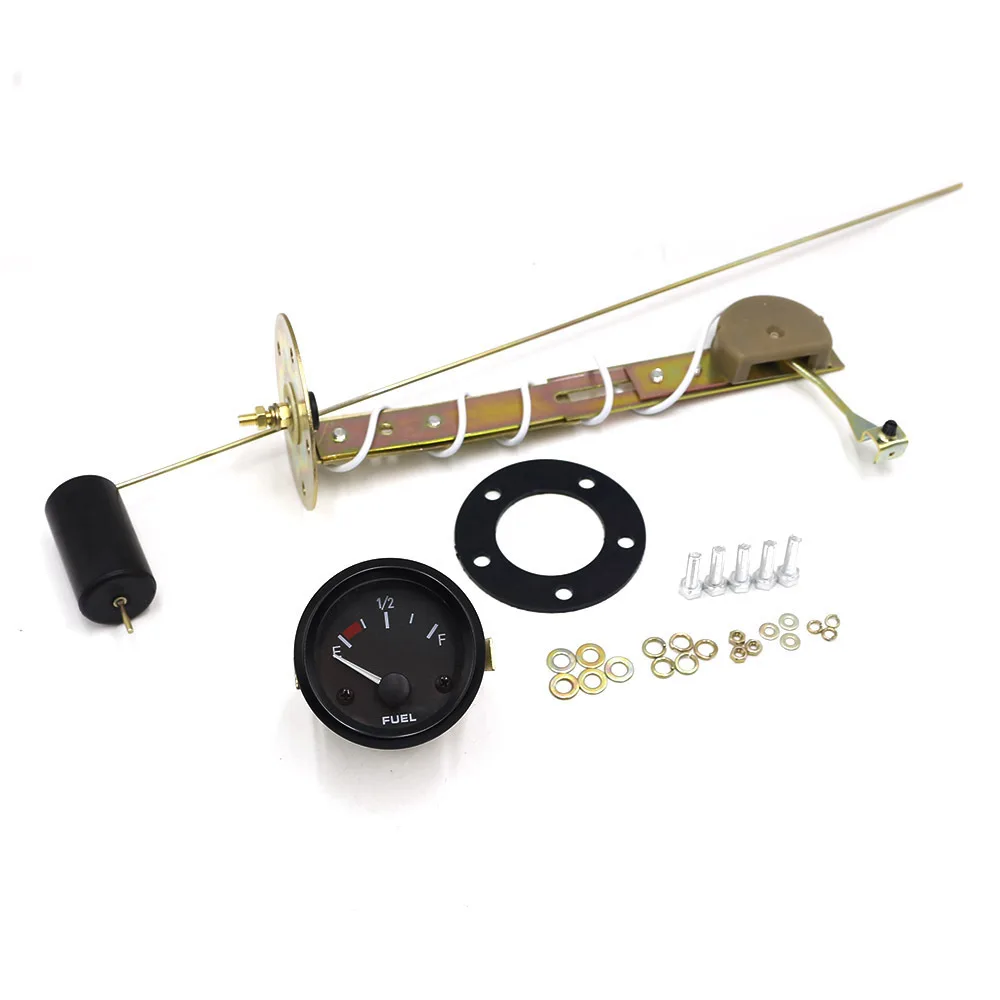 Universal Fuel Level Gauge 52mm 12V Car Oil Meter Pointer Display Tool Automotive Dash Gauge Kit With Float Sensor