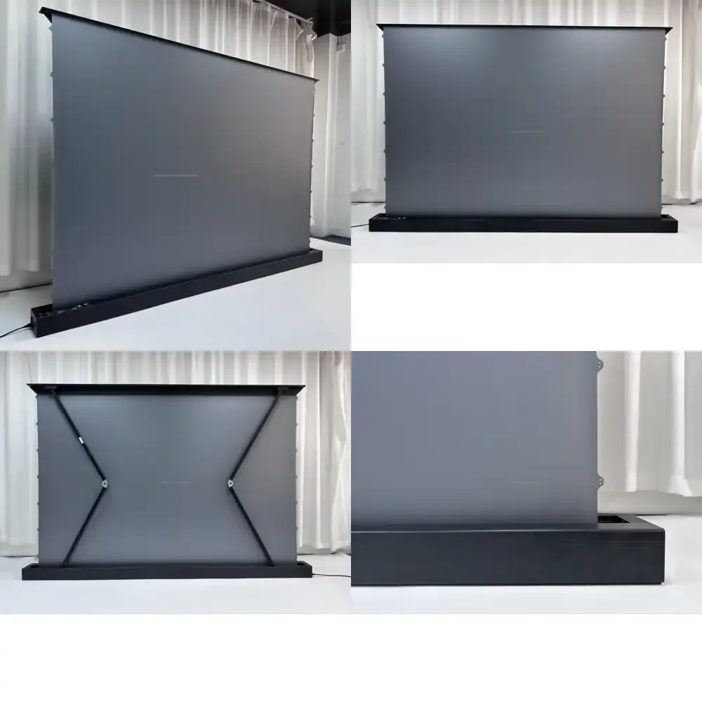 

100 Inch Motorized Floor Rising Screen /Electric 100 Inch Ambient Light Rejecting Screen for Long Throw Projector