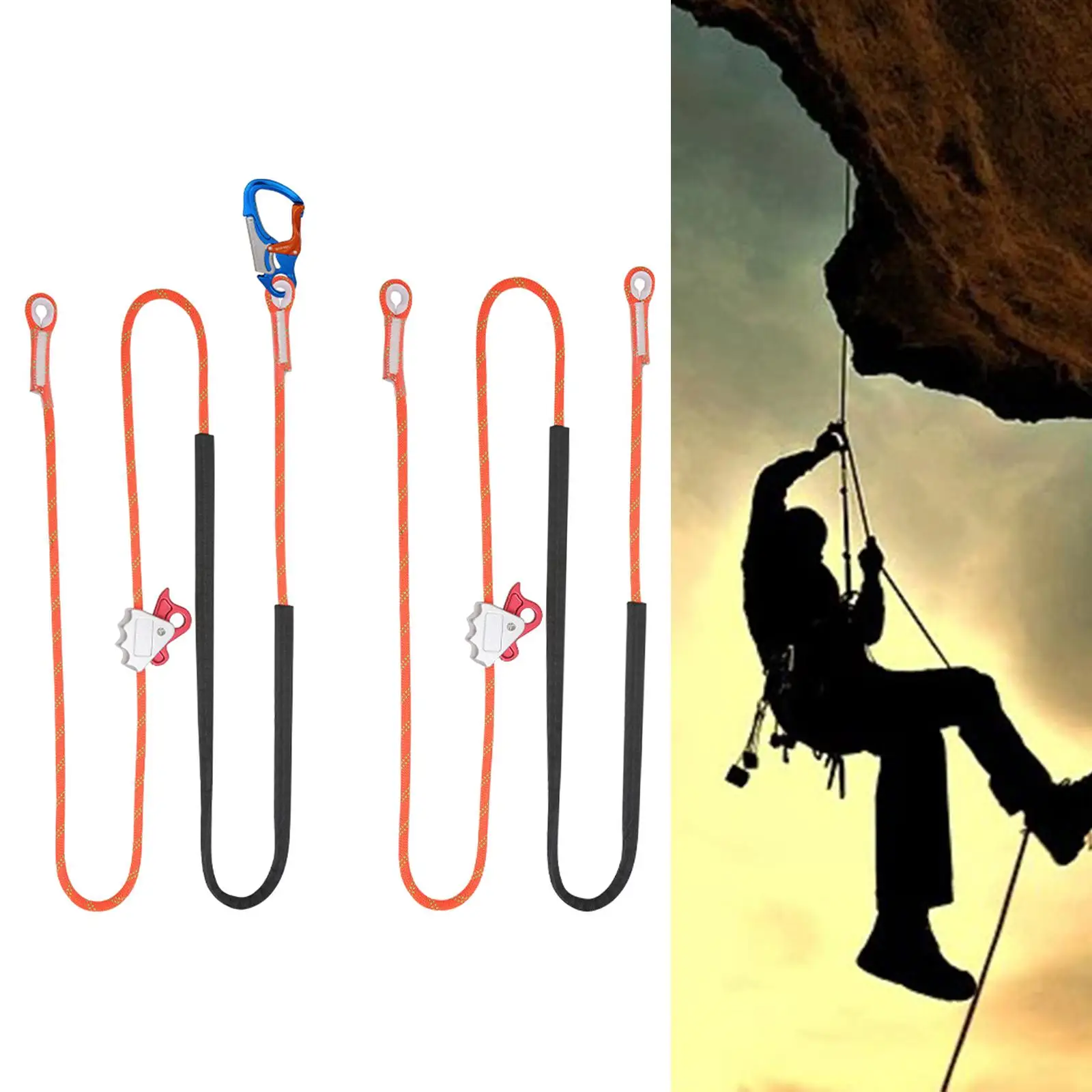 Adjustable Positioning Safety Climbing Rope for Outdoor Climbing