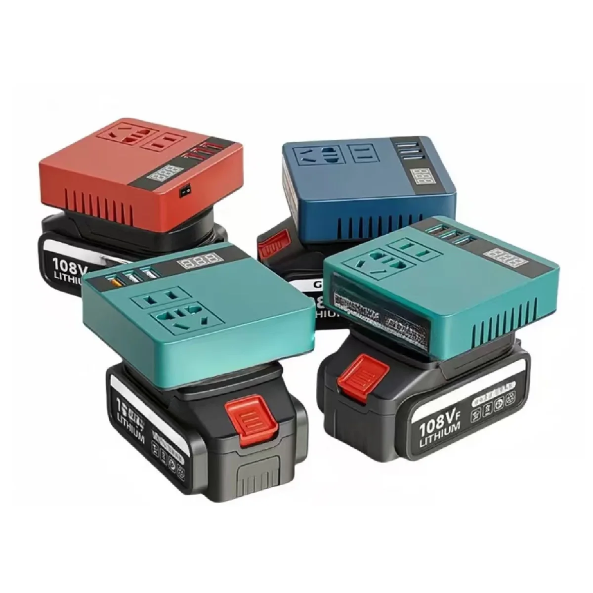 العاكس العرض الحالي بطارية ليثيوم العاكس تقريبا 9.5*9.5*9.5 سنتيمتر محول الطاقة طويلة الأمد مع العرض