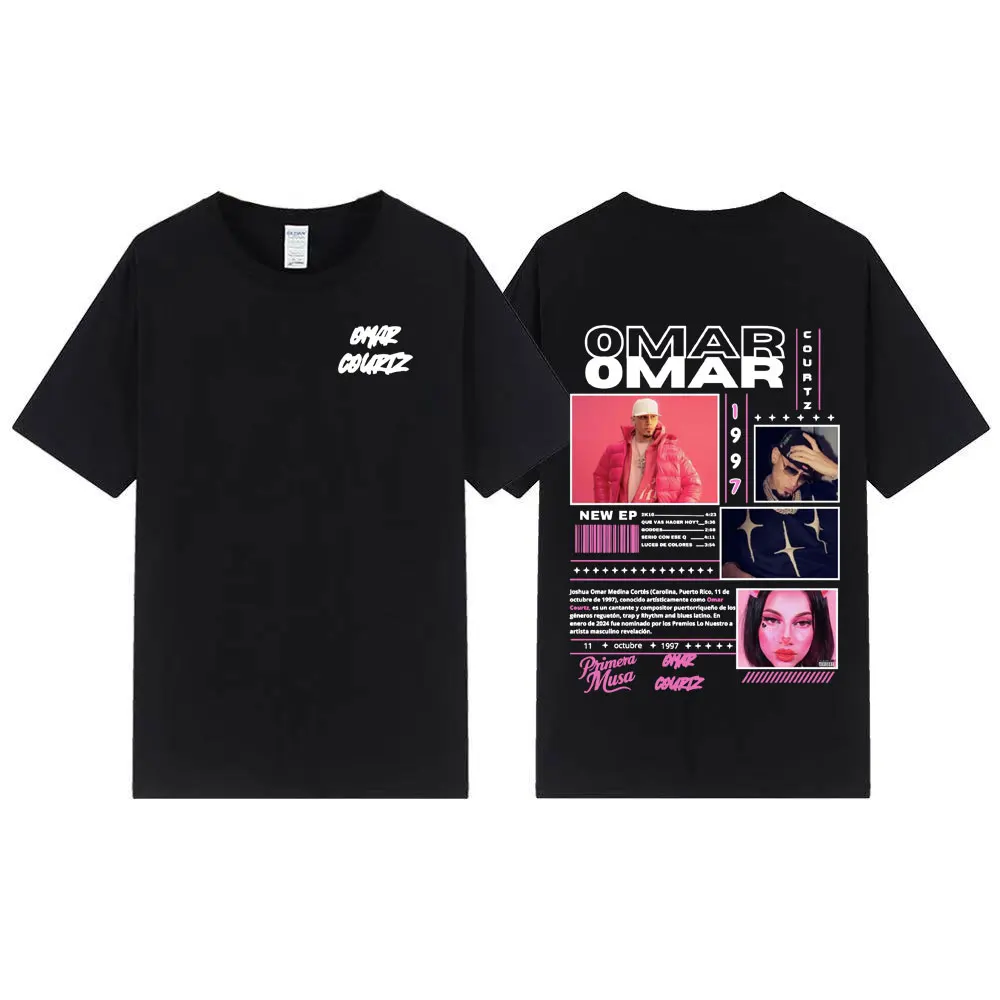 Rapper Omar Courtz Primera Musa Album Tour T Shirt Men's Women's Clothing Hip Hop Fashion Aesthetic Casual 100% Cotton T-shirts