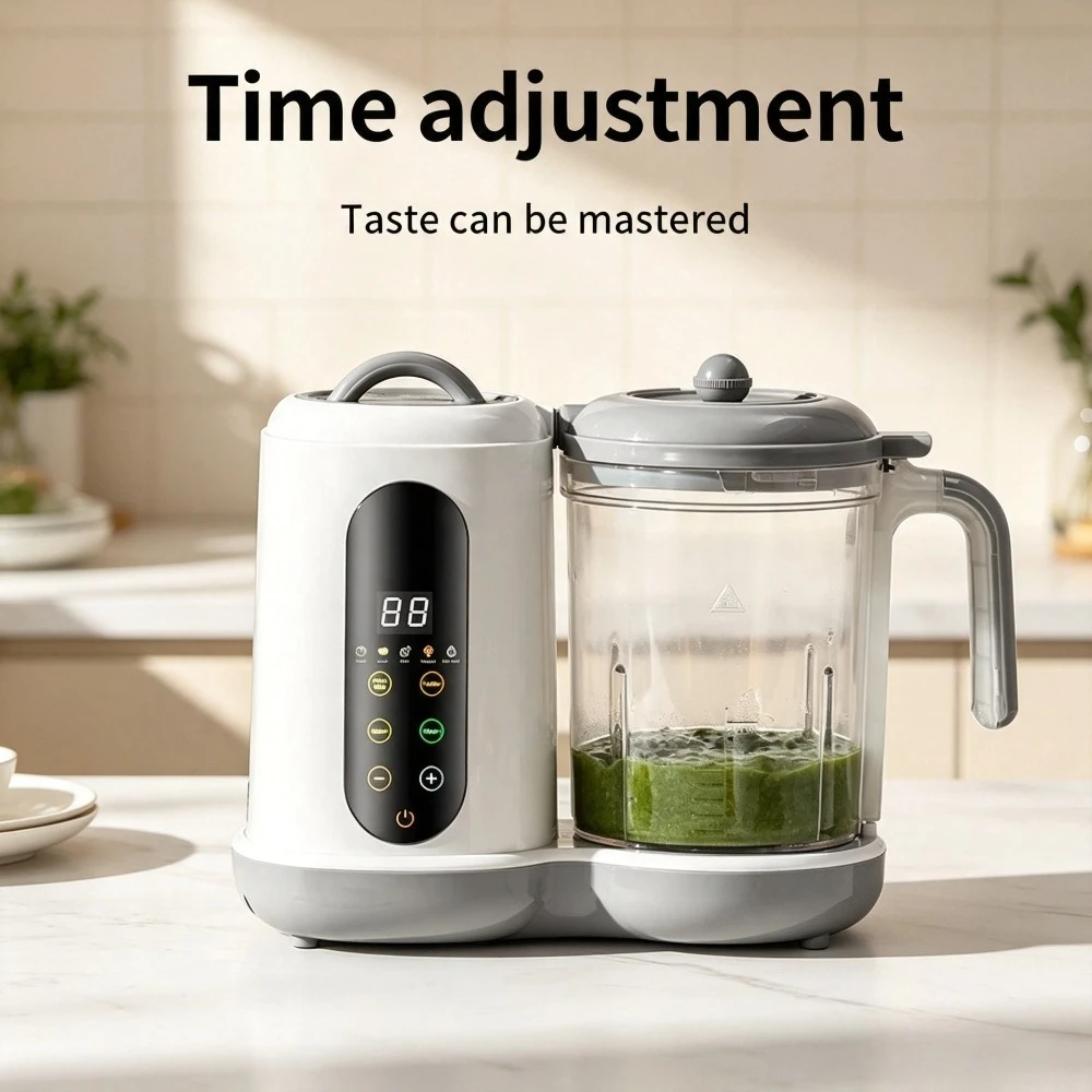 Automatic  Complementary Food Cooker, Multifunctional Stirring and Cooking Machine with Timer for Home