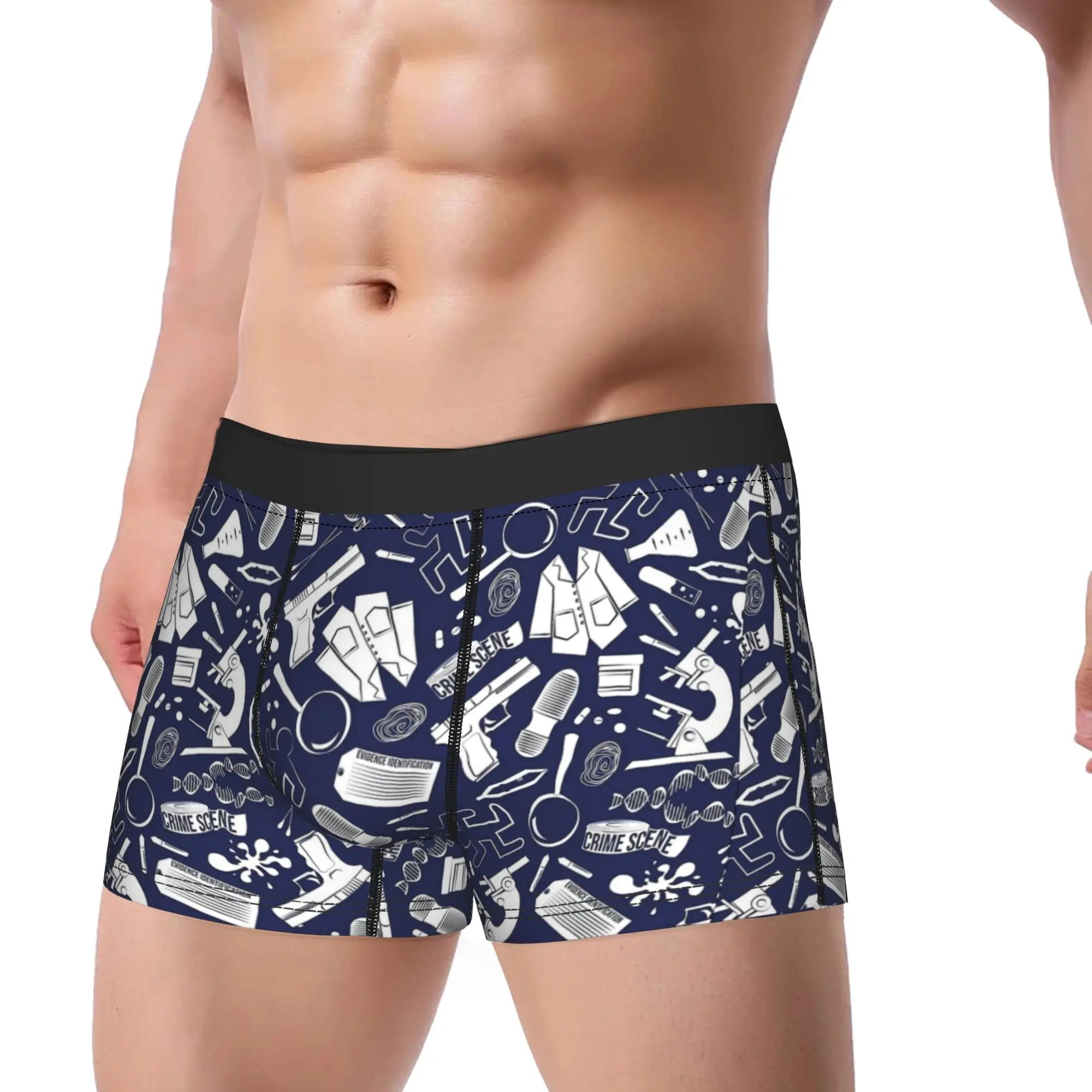 Custom Biology And Chemistry Forensics Underwear  Men Underpants Print Comfortable Boxer Shorts Hot Sale Shorts Briefs Plus Size
