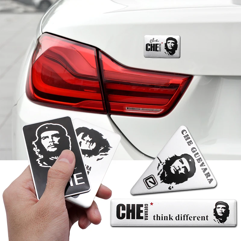 1 Stuks Auto Styling 3d Aluminium Che Guevara Logo Badge Embleem Auto Decoratie Body Stickers Sticker Toepasbaar Op Alle Auto \'S Accessorie