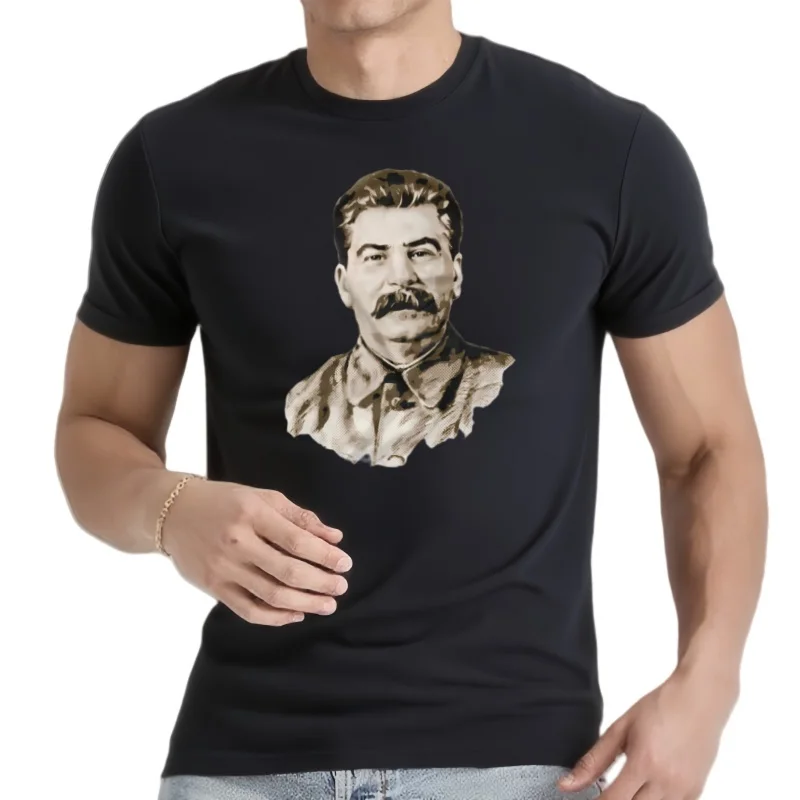 T-shirt imprimé avec Portrait du Leader politique de l'union soviétique, staline T-shirts à manches courtes 100% coton