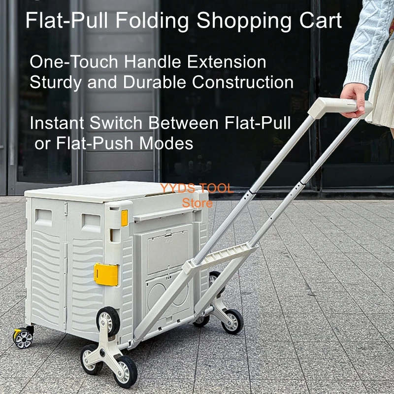 Carrello della spesa pieghevole da campeggio all'aperto Carrello di consegna portatile per la casa Carrello di carico per venditore ambulante